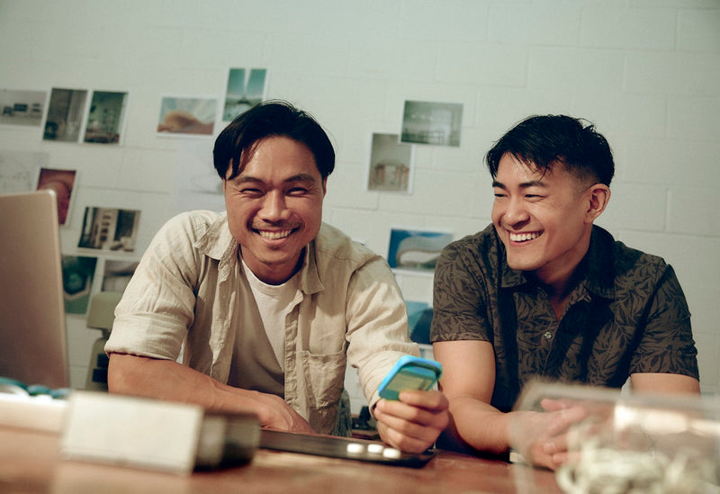 Neuro co-founders Ryan and Kent smiling together